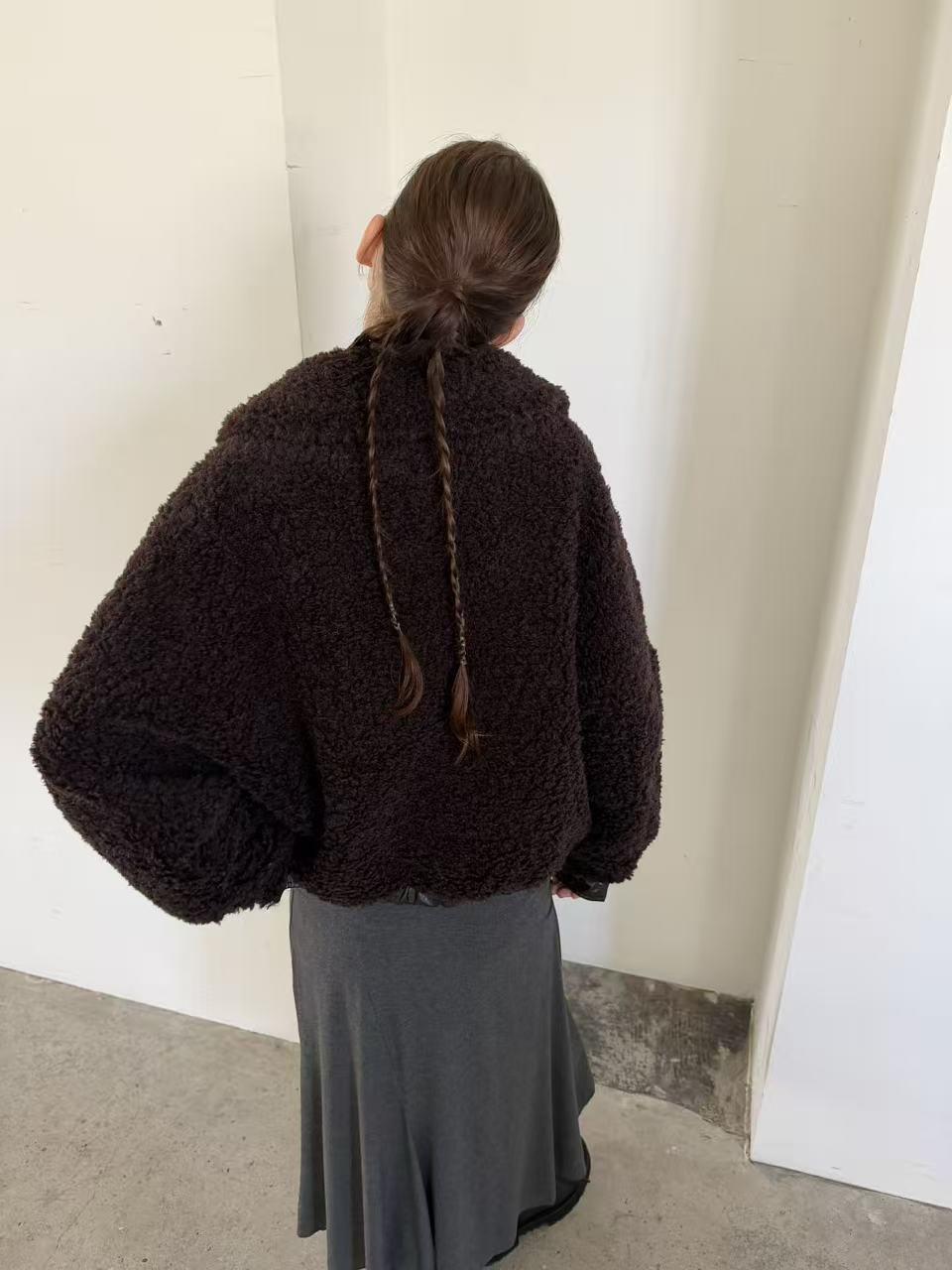 雙面穿毛領皮革外套